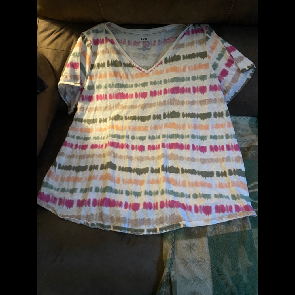 Multi Colored V Neck